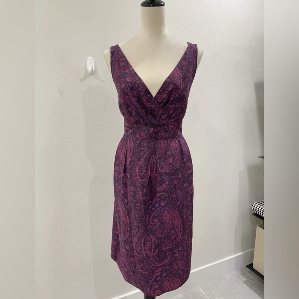Lands' End Purple Paisley Dress